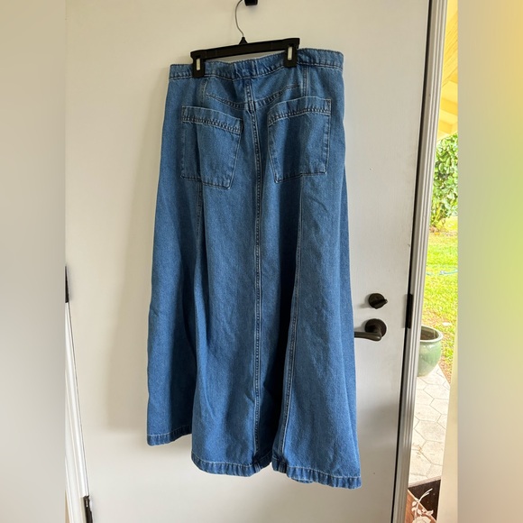 Universal thread denim maxi skirt spring summer - Picture 2 of 5